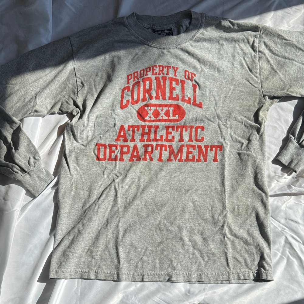 Steve & Barry's Gray Cornell Athletic Long Sleeve Tee